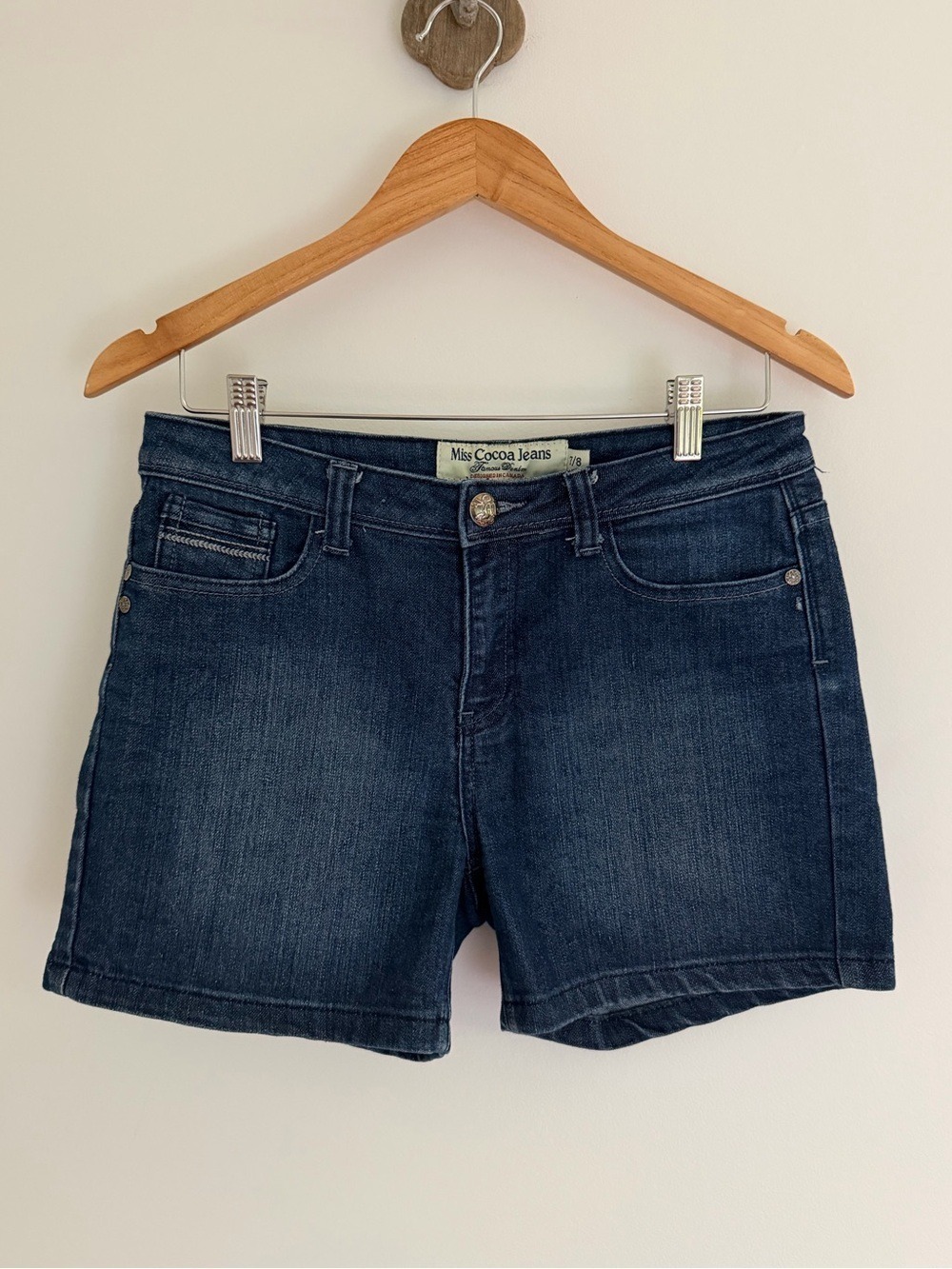 Y2K Dark Wash Denim Shorts | Miss Cocoa Jeans Canada | Size 7/8